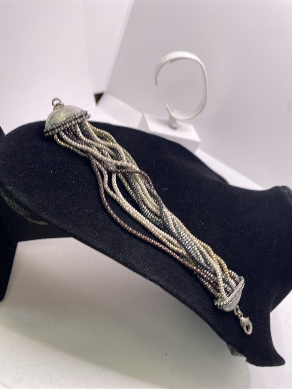 Womens Multiple Strand Metallic Bracelet